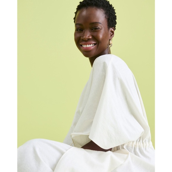 MM Lafleur | The Freedlund Caftan - Double-Faced Linen Dress ~ M - Picture 6 of 12